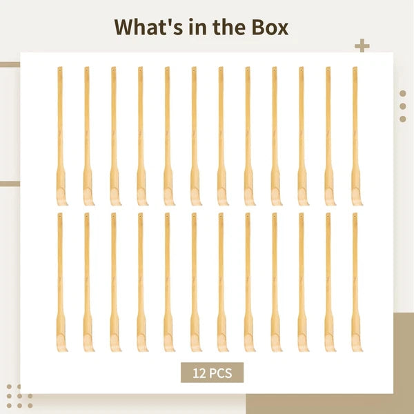 24 Pcs Wood Back Scratchers Bulk, Wooden Back Scratchers for Adults, Ideal fo...