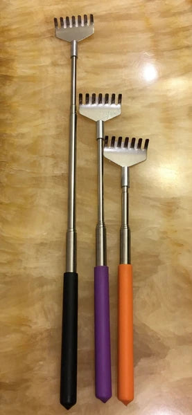 Back Scratcher Long Reach Antipruritic Pocket Clip Metal 3 Pieces Extendable