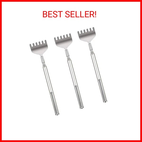 Extendable Back Scratcher for Men 3 Pack Portable Telescopic Metal Back Scratche