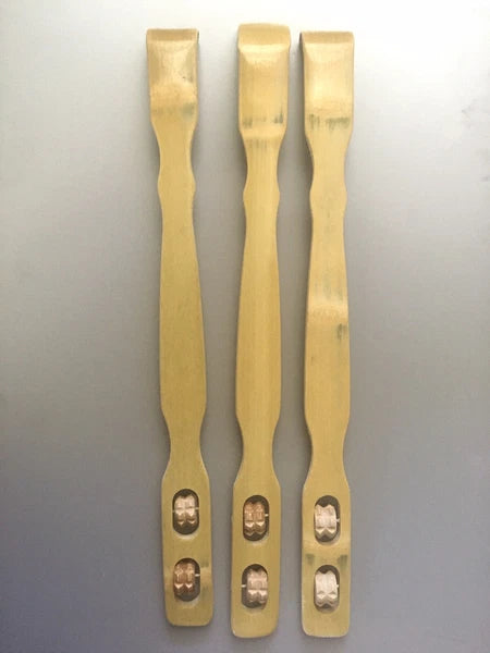 3Pcs Bamboo Wooden Itch Therapeutic Relaxer Back Scratcher w/ Massage Rollers US