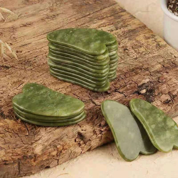Natural Jade Gua Sha Board Facial Body Massage Chinese Medicine Scraping Tool