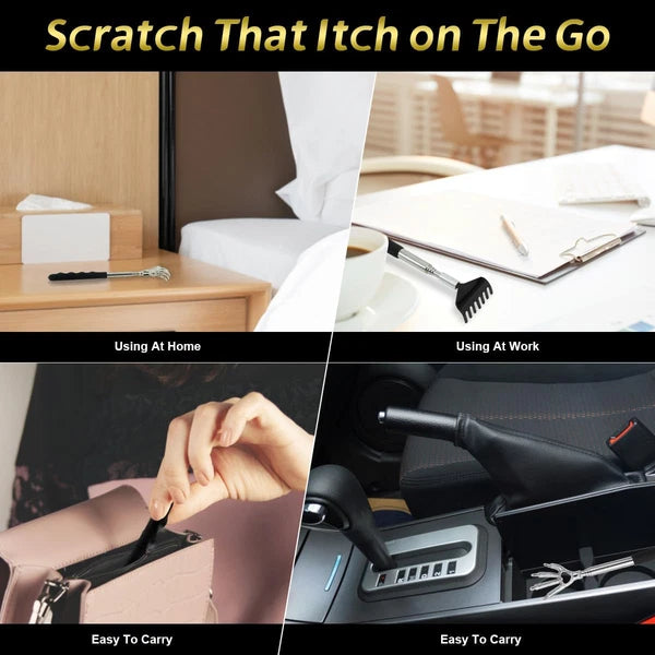 3 Pcs Different Design Telescopic Back Scratchers, Portable Extendable Back Mass