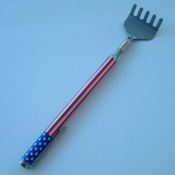 American Flag Telescoping / Telescopic Metal Back Scratcher Clip (MrSales)