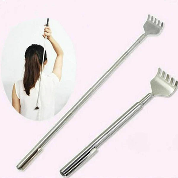 4 pcs Extendable Metal Back Scratcher Portable Telescopic - Clip Pen Design