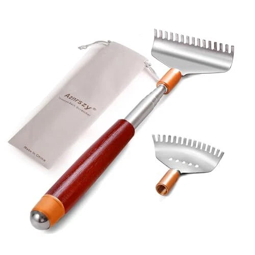 Back Scratcher with Detachable Heads Metal Backscratchers Extendable for Wome...