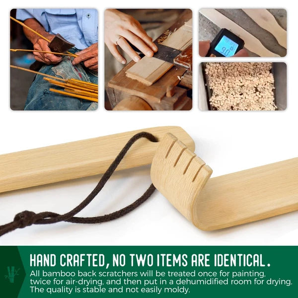 4 Pack Long Bamboo Wood Back Scratcher Provide Instant Relief from Itching